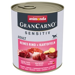 6x800g Animonda GranCarno Adult Sensitive Marha & burgonya nedves kutyatáp