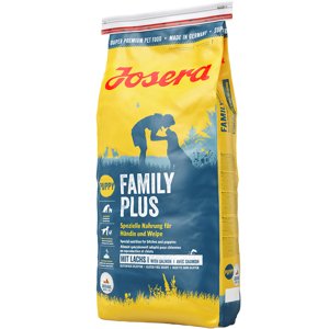 15kg Josera FamilyPlus száraz kutyatáp 12+3 ingyen akcióban