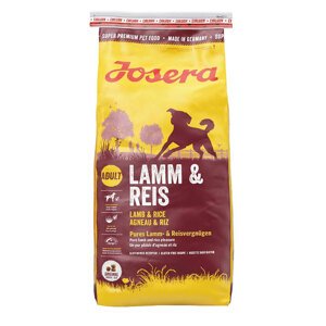 15kg Josera Adult lamb & rice száraz kutyatáp 12+3 ingyen akcióban
