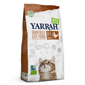 2,4kg Yarrah Bio  Csirke & hal gabonamentes száraz macskatáp 15% kedvezménnyel