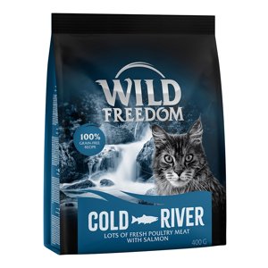 4x400g Wild Freedom Adult "Cold River" lazac száraz macskatáp 3+1 ingyen
