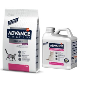 7,5kg Advance Veterinary Diets Feline Urinary Stress száraz macskatáp+6,36kg Advance Arena Multiperformance macskaalom ingyen