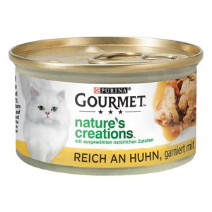 48x85g Gourmet Nature's Creations Grilled csirke, spenót & paradicsom nedves macskatáp 20% kedvezménnyel