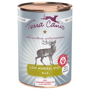 12x400g Terra Canis Alimentum Veterinarium Low Mineral Diet vad nedves kutyatáp
