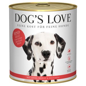 6x 800g Dog's Love Adult Marhahús nedves kutyaeledel