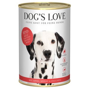 6x 400g Dog's Love Adult Marhahús nedves kutyaeledel