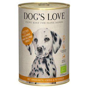 6x 400g Dog's Love bio pulyka nedves kutyaeledel