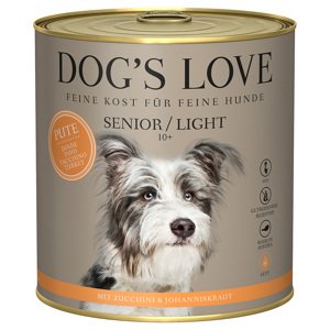 6x 800g Dog's Love Senior/Light pulykás nedves kutyaeledel