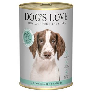 6x 400g Dog's Love Hipoallergén kacsa nedves kutyaeledel