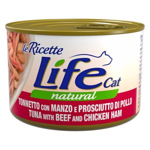 24x150g Life Cat "Le Ricette" nedves tonhal, marhahús, sonka