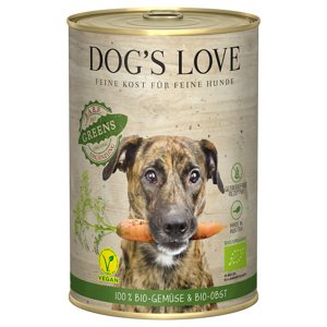 6x 400g Dog's Love Organic Vegan Greens nedves kutyatáp