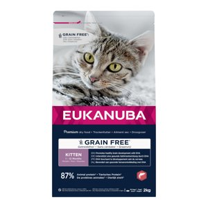 2kg  Eukanuba Kitten Grain Free lazac száraz macskatáp