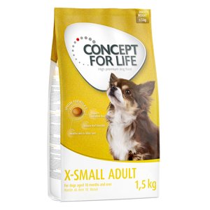 1,5kg Concept for Life X-Small Adult - gabonamentes száraz kutyatáp 15% kedvezménnyel