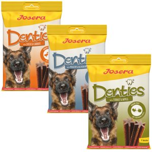 3x180 g Josera Denties kutyasnack: 180g pulyka & alma+180g szárnyas & áfonya+180g kacsa & sárgarépa 30% árengedménnyel