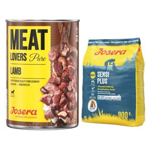 6x400g Josera Meatlovers Pure bárány nedves kutyatáp+900g Josera SensiPlus száraz kutyatáp ingyen