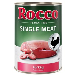 6x400g Rocco Single Meat pulyka nedves kutyatáp 5+1 ingyen