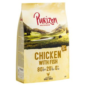 1kg Purizon Adult csirke & hal - gabonamentes száraz kutyatáp rendkívüli árengedménnyel
