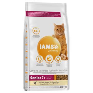 3kg IAMS Vitality Mature & Senior csirke száraz macskatáp 15% kedvezménnyel
