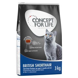3kg Concept for Life British Shorthair Adult száraz macskatáp 15% árengedménnyel
