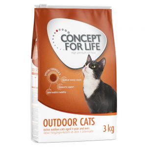 3kg Concept for Life Outdoor Cats száraz macskatáp 15% árengedménnyel