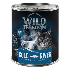 6 x 800 g Wild Freedom Adult gabonamentes 12% kedvezménnyel! - Cold River - tőkehal & csirke