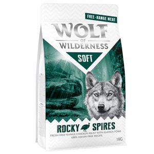 4kg Wolf of Wilderness "Soft Rocky Spires" - szabad tartású csirke & gyöngytyúk száraz kutyatáp 3+1 ingyen akcióban