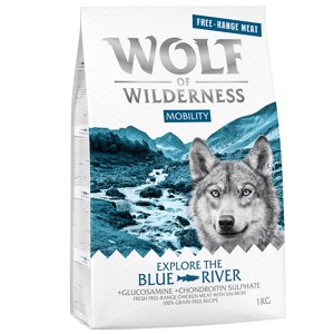 4kg Wolf of Wilderness "Explore The Blue River" Mobility - szabad tartású csirke & lazac száraz kutyatáp 3+1 ingyen akcióban