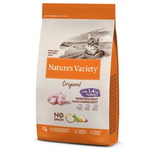 2x7kg Nature's Variety Original No Grain Sterlised pulyka száraz macskatáp 15% árengedménnyel