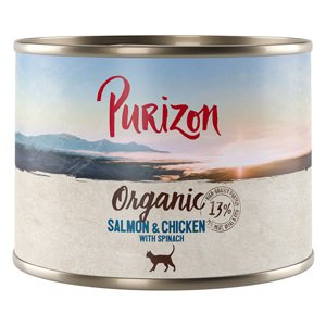 6x200g Purizon Organic Lazac, csirke & spenót nedves macskatáp 15% árengedménnyel