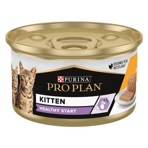 24x85g PURINA PRO PLAN Kitten Healthy Start csirke nedves macskatáp 20% kedvezménnyel