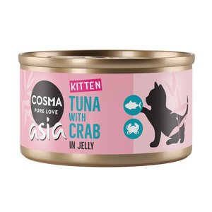 6x85g Cosma Asia Kitten tonhal & rákhús nedves macskatáp