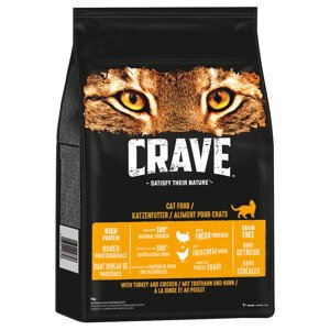 7kg Crave Adult Pulyka & csirke száraz macskatáp 15% árengedménnyel