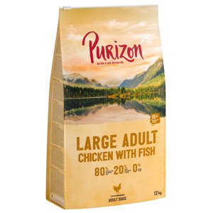12kg Purizon Adult csirke & hal - gabonamentes száraz kutyatáp - 10+2 kg ingyen!