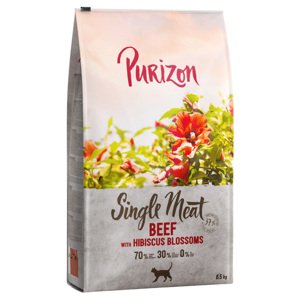 6,5kg Purizon Single Meat marha & hibiszkuszvirág száraz macskatáp 5,5+1kg ingyen