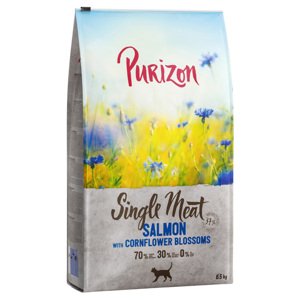 6,5kg Purizon Single Meat lazac & búzavirág száraz macskatáp 5,5+1kg ingyen