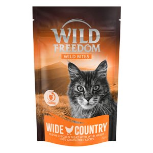 3x80g Wild Freedom Wild Bites Wide Country - csirke gabonamentes macskasnack