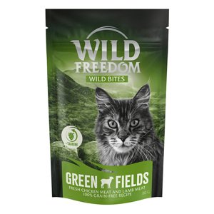 3x80g Wild Freedom Wild Bites Green Fields - csirke & bárány gabonamentes macskasnack