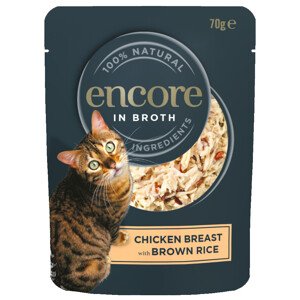16x70g Encore Csirke & barna rizs tasakos nedves macskaeledel 12+4 ingyen akcióban
