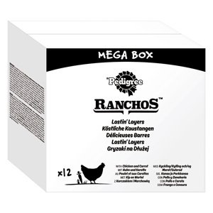 36x40g Pedigree Ranchos Rágórúd csirke & sárgarépa kutyasnack 2+1 ingyen akcióban