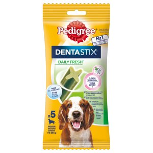3x5db Pedigree Dentastix Fresh mindennapi frissesség közepes testű kutyáknak (10-25 kg) (3 x 5 db) (3  kutyasnack 2+1 ingyen akcióban