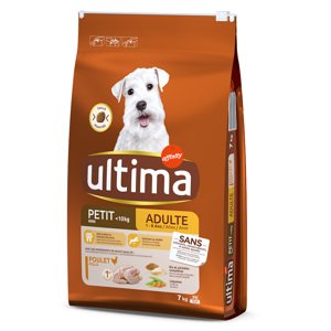 2x7kg Ultima Mini Adult csirke száraz kutyatáp 20% árengedménnyel