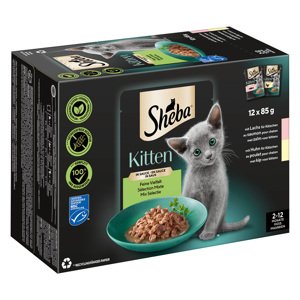12x85g Sheba Kitten finom változatosság szószban nedves macskaeledel
