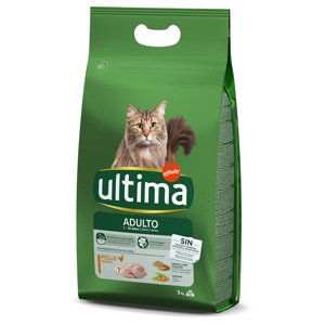 2x3 kg Ultima Cat Adult csirke száraz macskatáp 25% kedvezménnyel