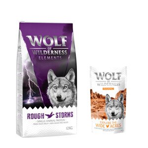 12kg Wolf of Wilderness Rough Storms száraz kutyatáp+100g Explore the Wide Acres snack ingyen