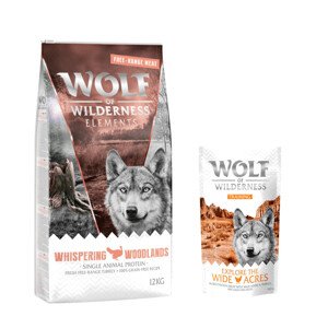 12kg Wolf of Wilderness Whispering Woodlands száraz kutyatáp+100g Explore the Wide Acres snack ingyen