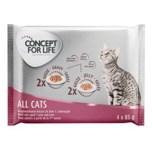 4x85g Concept for Life All Cats nedves macskatáp rendkívüli árengedménnyel