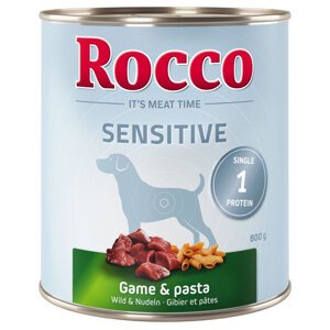 24x800g Rocco Sensitive 20+4 ingyen! nedves kutyatáp - Vad & tészta