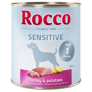 24x800g Rocco Sensitive 20+4 ingyen! nedves kutyatáp - Pulyka & burgonya (gabonamentes)