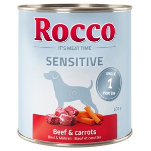 24x800g Rocco Sensitive 20+4 ingyen! nedves kutyatáp - Marha & sárgarépa (gabonamentes)