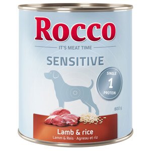 24x800g Rocco Sensitive 20+4 ingyen! nedves kutyatáp - Bárány & rizs
